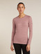 Women's Merino 200 Oasis Long Sleeve Crew - Summit/Blush/Stripe