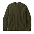 Recycled Wool-Blend Cable Knit Crew Sweater - Basin Green