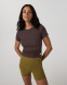 Women's Pose Fitted Tee - French Roast