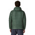 M's Down Sweater Hoody - Treeline Green - Back