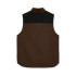 Men's Mustang Pile Work Vest - Dark Brown/Black