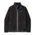 Men's Retro Pile Jacket  - Black with  Forge Grey