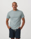 M's Short Sleeve Ponto Performance Tee - Misty Blue Heather