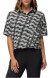  Women's Railay Short Sleeve Button Down - Black Sunburst
