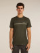 M's Merino 150 Tech Lite Short Sleeve Tee (Range Stripes) - Dark Loden