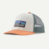 P-6 Logo LoPro Trucker Hat - White w/ Peach Sherbet