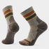 M Hike Light Cushion Striped Mid Crew Socks - Taupe-Natural Marl