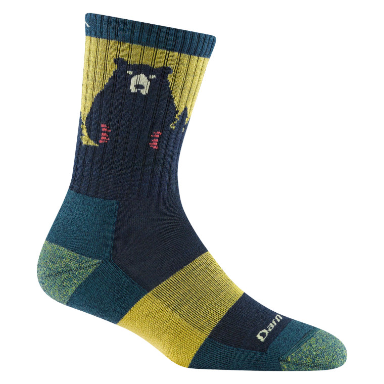 Women's Bear Town Micro Crew Lightweight Hiking Sock - Dark Teal