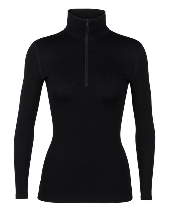 Women's Merino 260 Tech Long Sleeve Half Zip Thermal Top - Black
