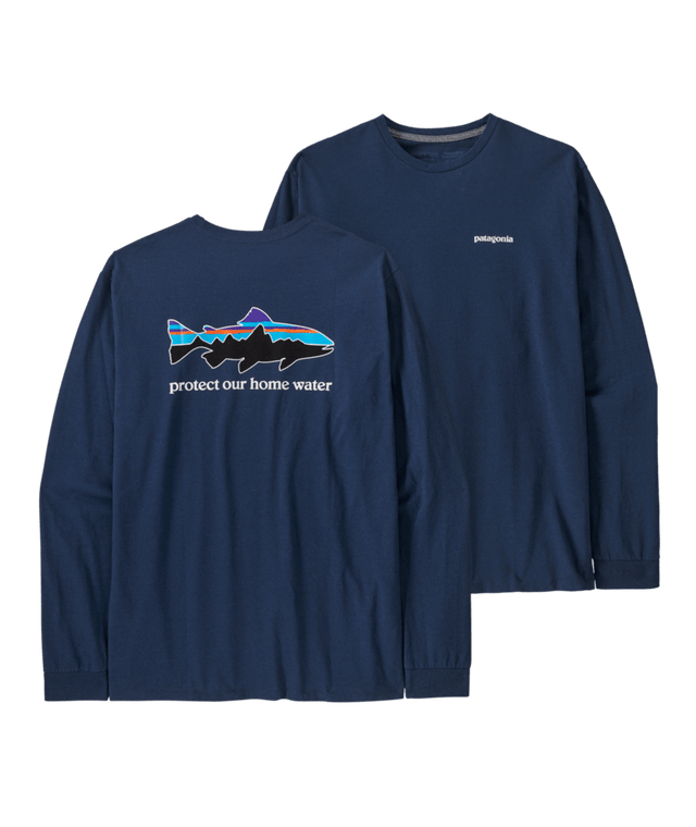 Men's Long-Sleeved Home Water Trout Responsibili-Tee®  - Lagom Blue