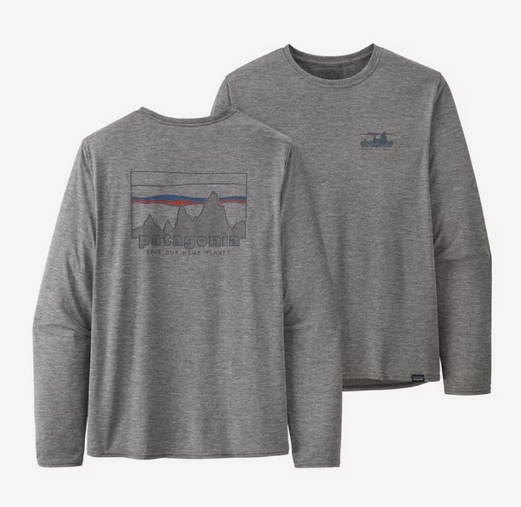 Men's Long-Sleeved Capilene® Cool Daily Graphic Shirt - '73 Skyline:Feather Grey