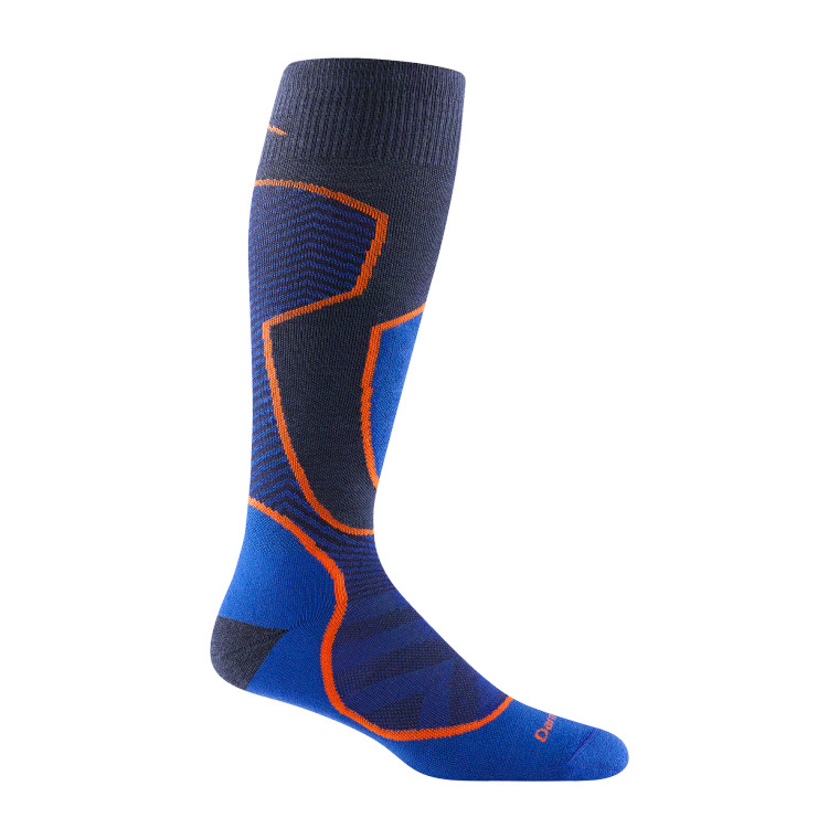 Men's Outer Limits Over-The-Calf Lightweight Cushion Ski Socks - Eclipse