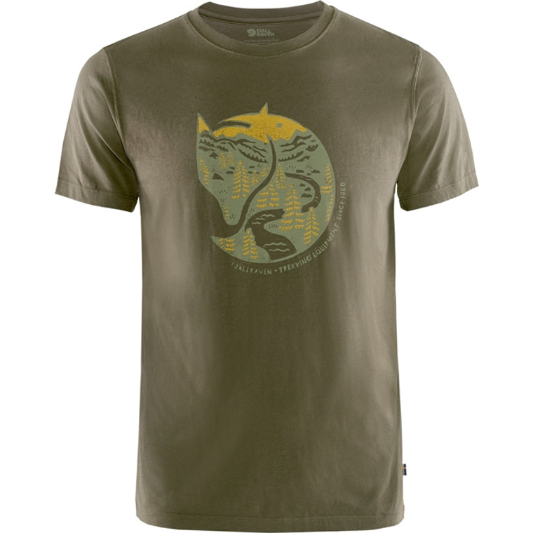 Men's Arctic Fox T-Shirt - Dark Olive
