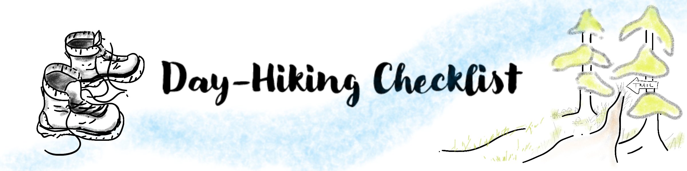 7 day hike checklist clipart