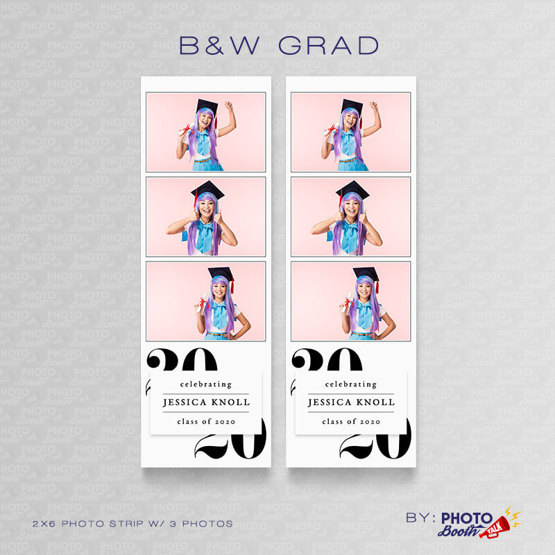 B&W Grad 2x6 3 Images - CI Creative - Darkroom Templates