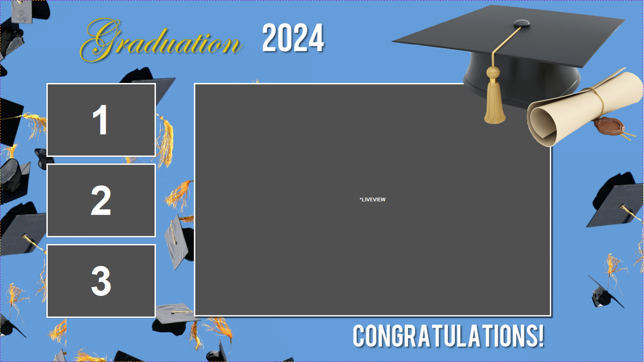 Graduation Bundle- 2x6 Print and Screen Template - Darkroom Templates
