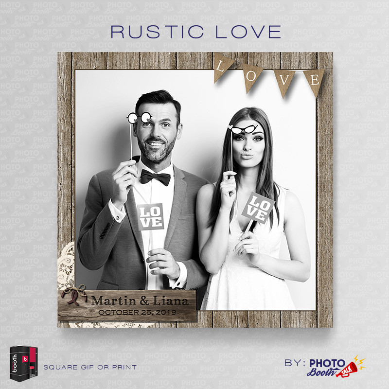 Rustic Love Square - CI Creative - Darkroom Templates