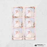 Pink Flower Islamic Wedding 2x6 3 Images A - TemplatesBooth