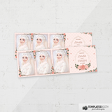 Pink Flower Islamic Wedding 2x6 3 Images C - TemplatesBooth