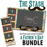 Fathers Day Bundle - 2x6 Print and Screen Template