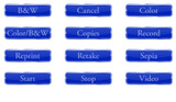 12 Glossy Button Graphics for Screen Templates (Blue)