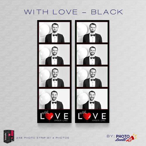 With Love Black 2x6 4 Images