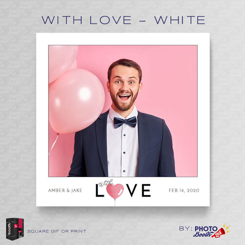 With Love White Square