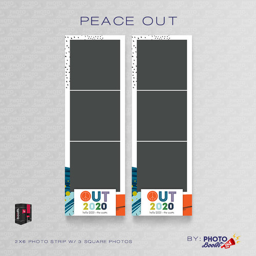 Peace Out Square 2x6 3 Images - CI Creative