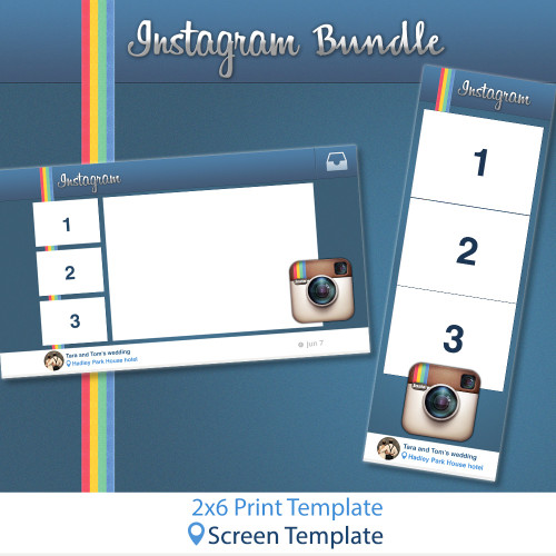 Instagram Bundle - 2x6 Print Template and Screen Template
