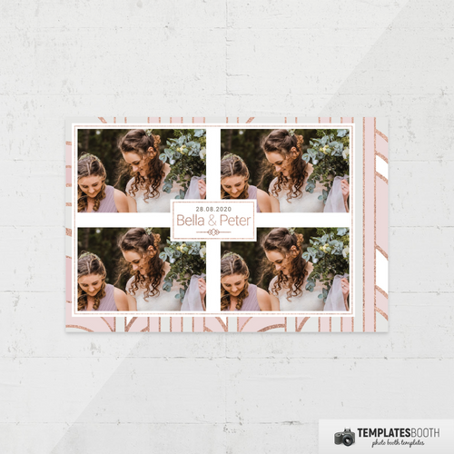 Wedding Pink Gold 4x6 4 Images - TemplatesBooth