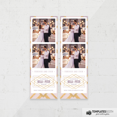 Wedding Purple & Gold 2x6 2 Images A - TemplatesBooth