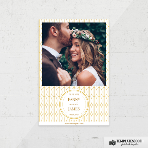 Art Deco Wedding Gold 3 4x6 1 Image A - TemplatesBooth