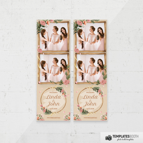 Floral Rustic Style Wedding 2x6 2 Images A - TemplatesBooth