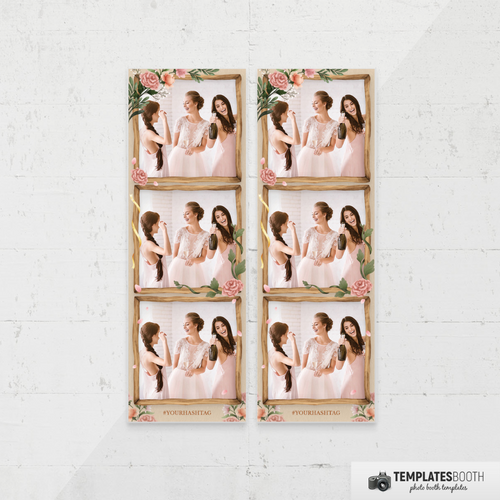 Floral Rustic Style Wedding 2x6 3 Images A - TemplatesBooth