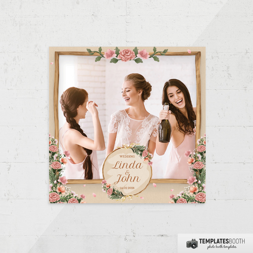 Floral Rustic Style Wedding 5x5 1 Image A - TemplatesBooth