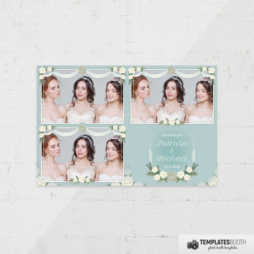 Light Blue Jewish Wedding 4x6 3 Images A - TemplatesBooth