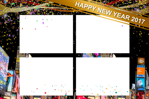 New Year TimeSquare- 4x6 Print and Screen Template Bundle