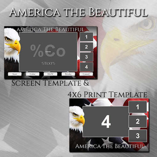 America the Beautiful Bundle - 4x6 Print and Screen Template