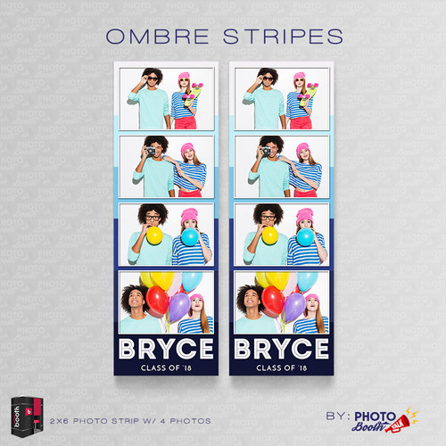 Ombre Stripes 2x6 4 Images - CI Creative