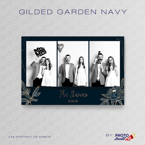 Gilded Garden Navy Portrait Mirror - CI Creative