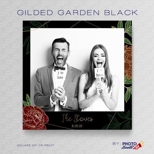 Gilded Garden Black Square - CI Creative