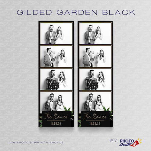 Gilded Garden Black 2x6 4 Images - CI Creative
