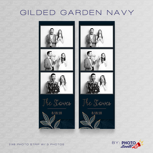 Gilded Garden Navy 2x6 3 Images - CI Creative
