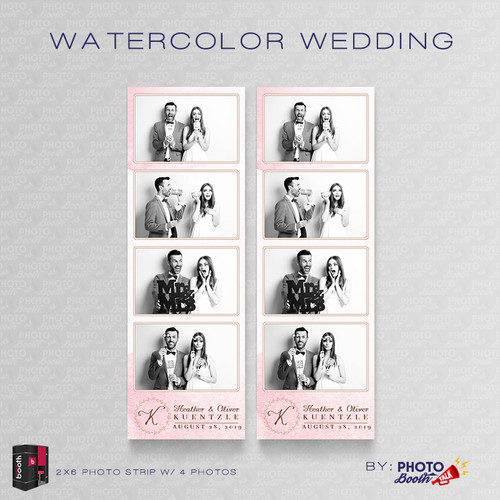 Watercolor Wedding 2x6 4 Images - CI Creative