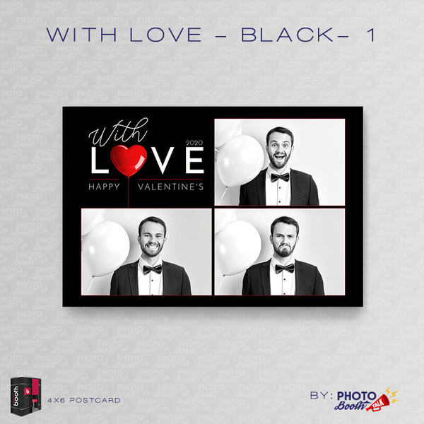 With Love Black 1 4x6