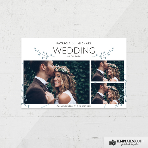 Minimal Wedding V1 4x6 3 Images A - TemplatesBooth