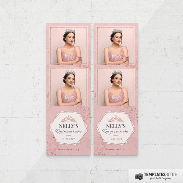 TemplatesBooth Modern Quinceañera - 2x6, 2 Images