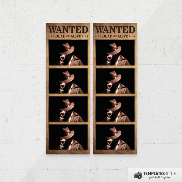 TemplatesBooth Wanted Poster - 2x6, 4 Images