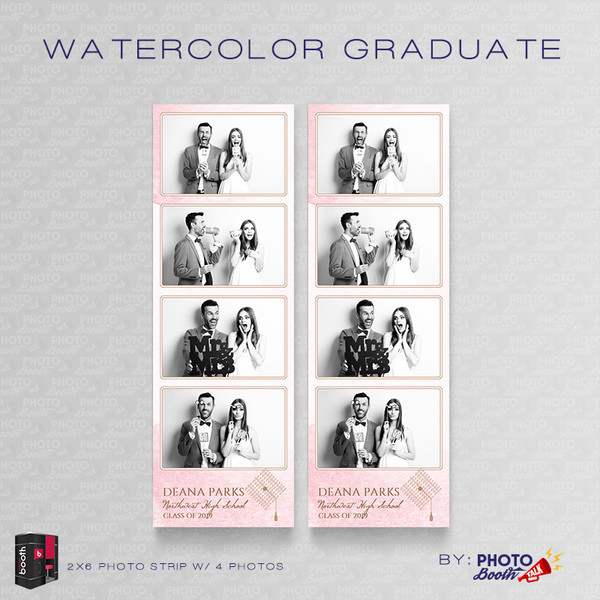 Watercolor Graduate 2x6 4 Images - CI Creative