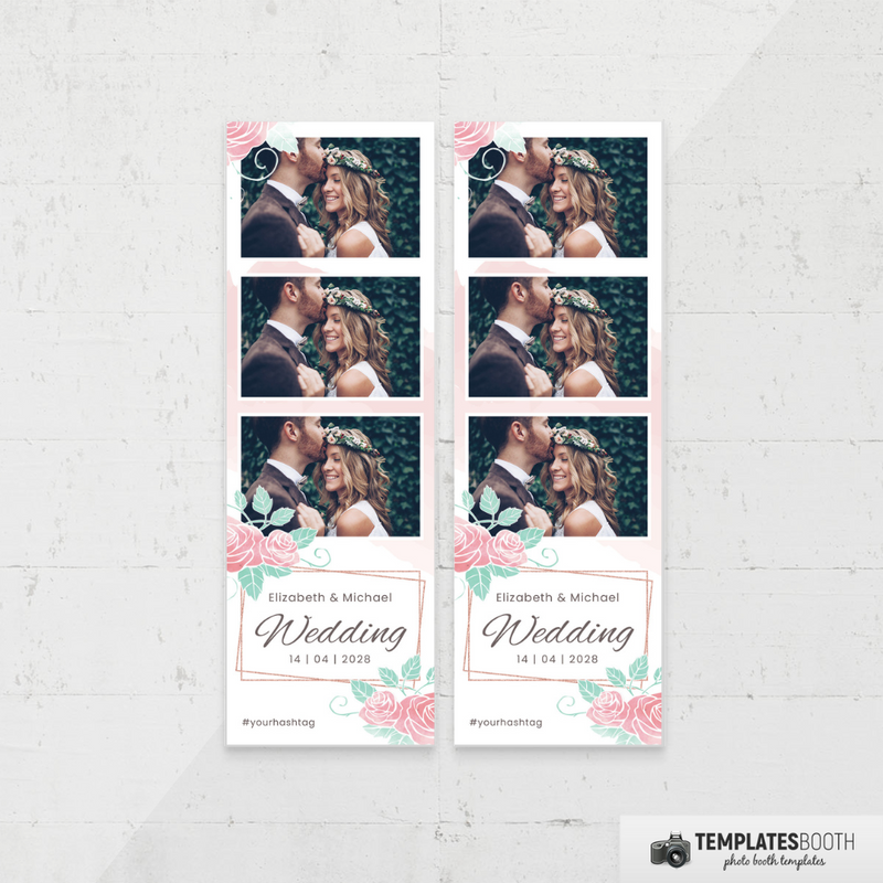 Minimal Wedding V9 2x6 3 Images B - TemplatesBooth - Darkroom Templates